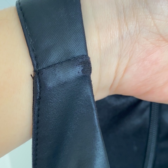 BNWOT Bebe Hi-lo style dress with faux leather detail, size 0 - Picture 5 of 5